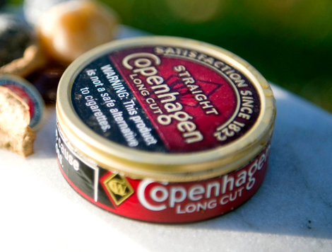 A can of long-cut chewing tobacco that is said to have directly helped Corfield hit five home runs in a single game.